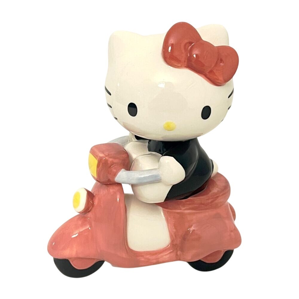 Sanrio‎ Hello Kitty Pink Scooter Ceramic Figurine Kawaii Decor